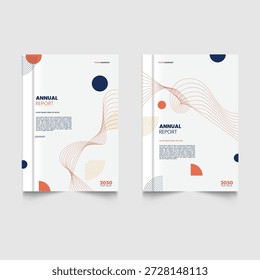 Plantilla de tapa de libro de tema de cinta plegable de línea moderna en color degradado. Plantilla de la cubierta del libro del tamaño A4 para el informe anual, revista, folleto, propuesta, Cartera, folleto, cartel