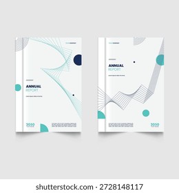 Plantilla de tapa de libro de tema de cinta plegable de línea moderna en color degradado. Plantilla de la cubierta del libro del tamaño A4 para el informe anual, revista, folleto, propuesta, Cartera, folleto, cartel