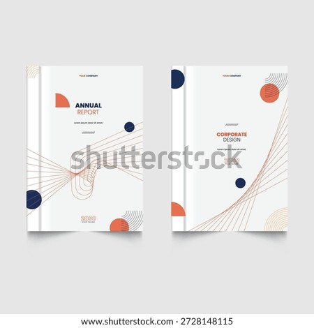 Modern line folding ribbon theme book cover template in gradient color. A4 size book cover template for annual report, magazine, booklet, proposal, portfolio, brochure, poster