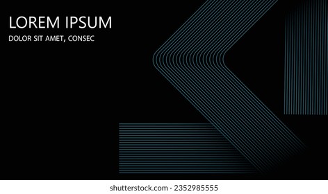 modern line gradient background. Trendy bright circle lines design. abstract glowing circle lines on dark background. Suit for poster, cover, banner, brochure, website