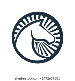 Modern Line Horse Logo. Modern and professional stylish trendy Modern Line Horse Logo.