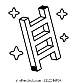 Modern line icon of a cloud career