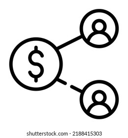 Modernes Liniensymbol für Aktionäre