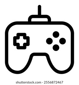 Modern line icon of a joystick, ideal for gaming apps, video game consoles, and esports