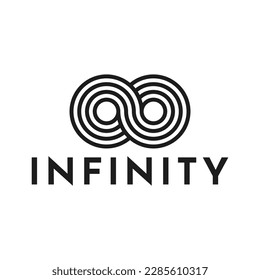 modern line infinity logo design template