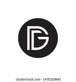 modern line initial DG letter logo design