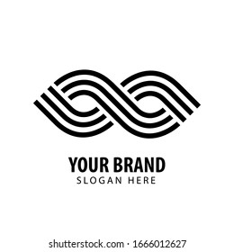 Modern line logo. Cool geometric forms