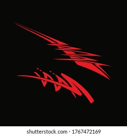 Modern line logo. Cool geometric shapes can be for car stickers or other. Eps10 vector.