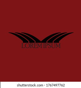 Modern line logo. Cool geometric shapes can be for car stickers or other. Eps10 vector.
