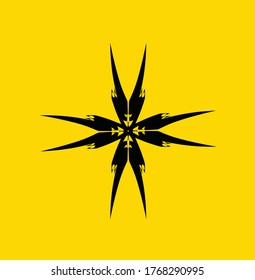 Modern line logo. Cool geometric shapes can be for car stickers or other. Eps10 vector.