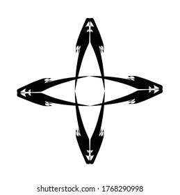 Modernes Linienlogo. Coole geometrische Formen können für Autoaufkleber oder andere verwendet werden. EPS10-Vektor.
