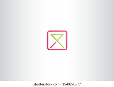 Modern line logo design illustration with square concept