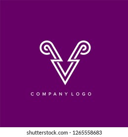 Modern line logos. Creative geometric shapes. Vector
