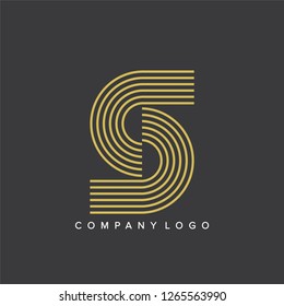 Modern line logos. Creative geometric shapes. Vector