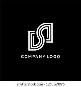 Modern line logos. Creative geometric shapes. Vector