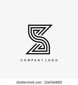 Modern line logos. Creative geometric shapes. Vector