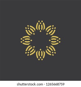 Modern line logos. Creative geometric shapes. Vector