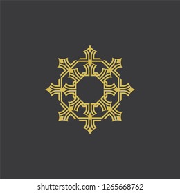 Modern line logos. Creative geometric shapes. Vector