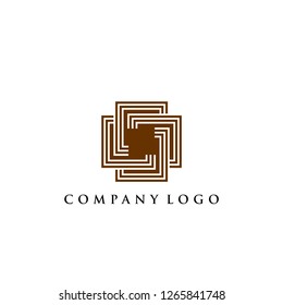 Modern line logos. Creative geometric shapes. Vector