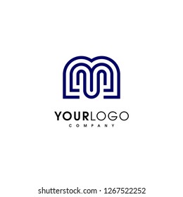 Modern line logos. Creative geometric shapes. Vector