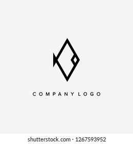 Modern line logos. Creative geometric shapes. Vector