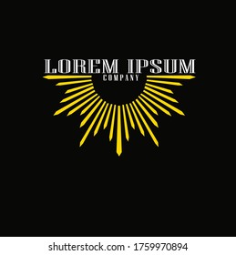 Modern line logos. Creative geometric shapes. Eps10 vector.