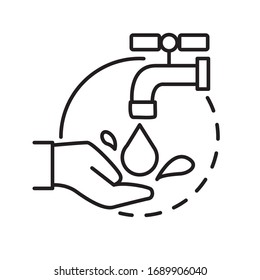 Modern line medical hygiene icon