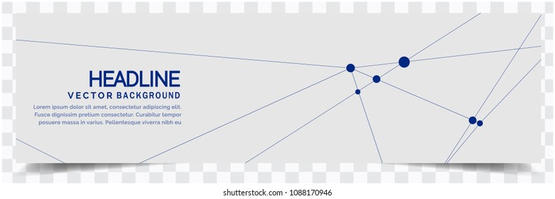 Modern Line Network Gray Headline Vector Image
