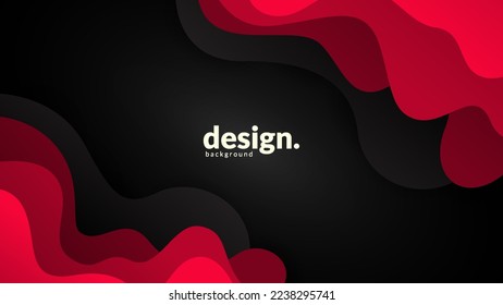 Fondo de corte de papel de línea moderna. Color de fondo rojo combinado, adecuado para banner, afiche, folleto, volante o fondo de presentación.