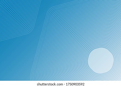 Modern line pattern with round, blue vector background.