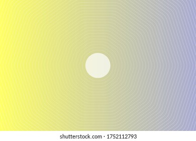 Patrón de línea moderno con fondo vectorial redondo amarillo.