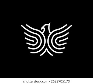 Modern Line Phoenix Diseño de logotipo