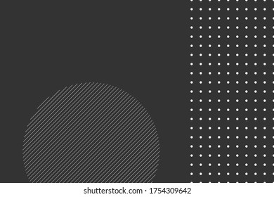 Modern line with round pattern, vector background.