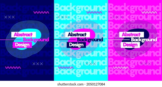 Modern Line Shape Typography nad Background Design Vector Abstract