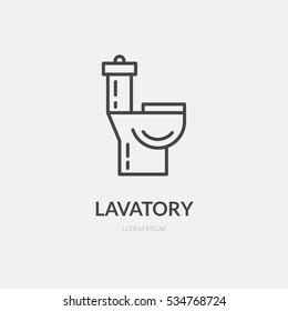 Modern line style logo for repair company or plumbing service. Vector line icon series.