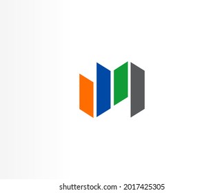 Diseños de diseño de logotipo de tecnología de línea moderna vector