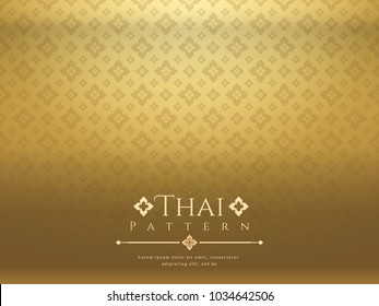 Modern Line Thai Pattern Traditional Concept The Arts Of Thailand.