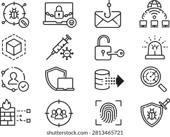 A modern line vector icon of a shield with a fingerprint, symbolizing biometric security, identity protection, access control, and digital authentication for high-level security systems.