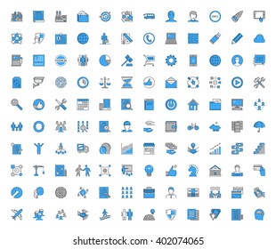 Modern line vector icons for web. Cool business icons. Outline collection of icons for business. Cool business icons.