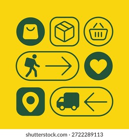 Modern line vector illustration of a delivery courier. Perfect for highlighting fast shipping and express services in apps, websites, and presentations. Fully editable.