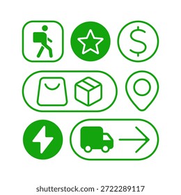 Modern line vector illustration of a delivery courier. Perfect for highlighting fast shipping and express services in apps, websites, and presentations. Fully editable.