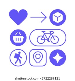Modern line vector illustration of a delivery courier. Perfect for highlighting fast shipping and express services in apps, websites, and presentations. Fully editable.