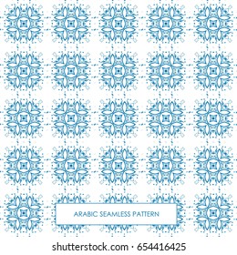 Modern line vector traditional arabic pattern background design. Ideal for wall decoration, printables and wrapping paper design