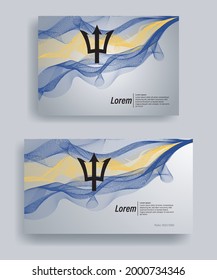 Modern line wave vector background of carribean flag colors with ratio 1920:1080 and A4