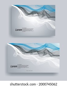 Modern line wave vector background of estonia flag colors with ratio 1920:1080 and A4