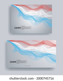 Modern line wave vector background of luxemburg flag colors with ratio 1920:1080 and A4