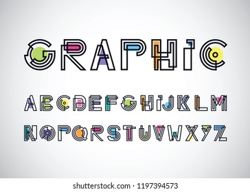 modern linear font with a bright spot