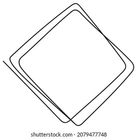 Marcos lineales modernos en un estilo minimalista. Diversas formas de marcos, ilustración vectorial aislada en blanco.