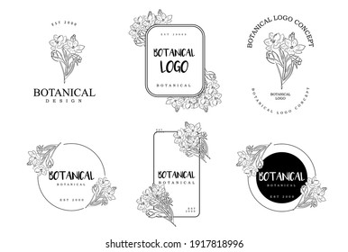 modern linear graceful symbolic feminine vector organic creative flower logo