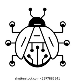 Modern Linear Icon  Depicting AI Technology 
